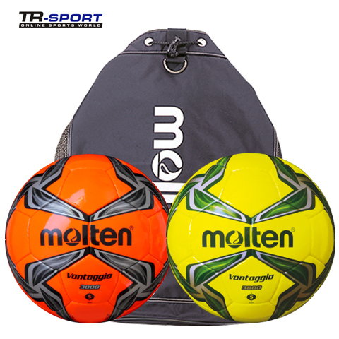 molten Colour-Paket Fußball F5V3800 + Ballsack