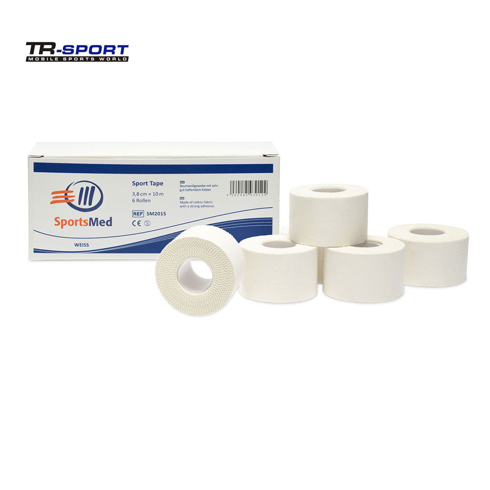 Physiotape 12 Rollen Sporttape Tape Bandage weiß 10 m x 3,75 cm 
