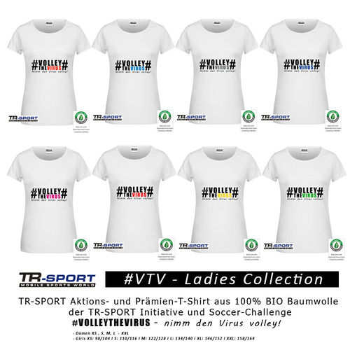 TR-SPORT Damen T-Shirt #VolleyTheVirus